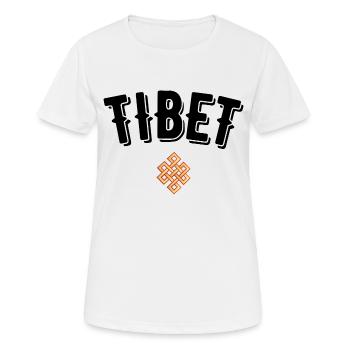 Tibet - Frauen T-Shirt atmungsaktiv - Weiß - Vorne - AI Model Female 172 dark (172cm)