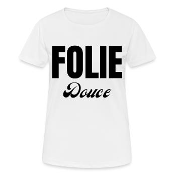folie douce - T-shirt respirant Femme - blanc - Devant - AI Model Female 172 dark (172cm)