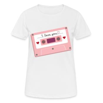 Cassettes - T-shirt respirant Femme - blanc - Devant - AI Model Female 172 dark (172cm)