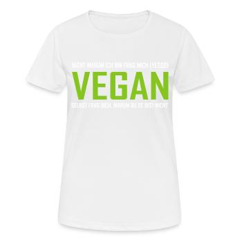 Vegan Veggie - Frauen T-Shirt atmungsaktiv - Weiß - Vorne - AI Model Female 172 dark (172cm)