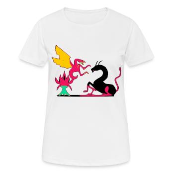 Le combat - T-shirt respirant Femme - blanc - Devant - AI Model Female 172 dark (172cm)