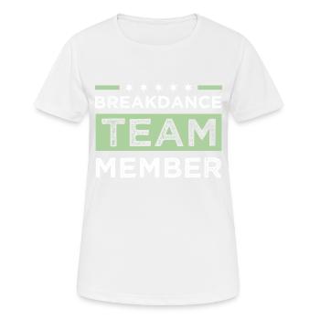 Équipe de breakdance - T-shirt respirant Femme - blanc - Devant - AI Model Female 172 dark (172cm)
