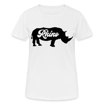 Rhinocéros Rhinocéros - T-shirt respirant Femme - blanc - Devant - AI Model Female 172 dark (172cm)
