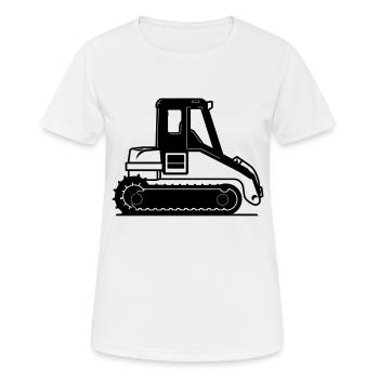 bulldozer - T-shirt respirant Femme - blanc - Devant - AI Model Female 172 dark (172cm)