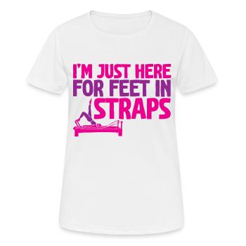 I'm Just Here For Feet In Straps 2 - Frauen T-Shirt atmungsaktiv - Weiß - Vorne - AI Model Female 172 dark (172cm)