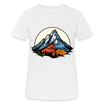 Alpen Berge Symbol - Frauen T-Shirt atmungsaktiv - Weiß - Vorne - AI Model Female 172 dark (172cm)