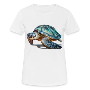 Meeresschildkröten sind majestätische Tiere - Frauen T-Shirt atmungsaktiv - Weiß - Vorne - AI Model Female 172 dark (172cm)
