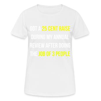 Obtenir une augmentation Work Job English - T-shirt respirant Femme - blanc - Devant - AI Model Female 172 dark (172cm)