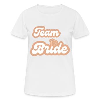 Team-Braut - Frauen T-Shirt atmungsaktiv - Weiß - Vorne - AI Model Female 172 dark (172cm)