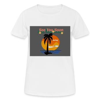 Wir sehn uns bald - Frauen T-Shirt atmungsaktiv - Weiß - Vorne - AI Model Female 172 dark (172cm)