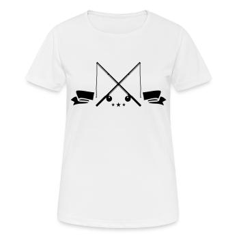 Icône de canne à pêche - T-shirt respirant Femme - blanc - Devant - AI Model Female 172 dark (172cm)