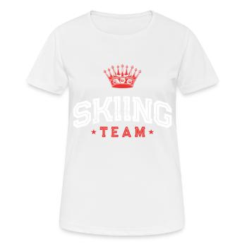 Skiing Team - Frauen T-Shirt atmungsaktiv - Weiß - Vorne - AI Model Female 172 dark (172cm)