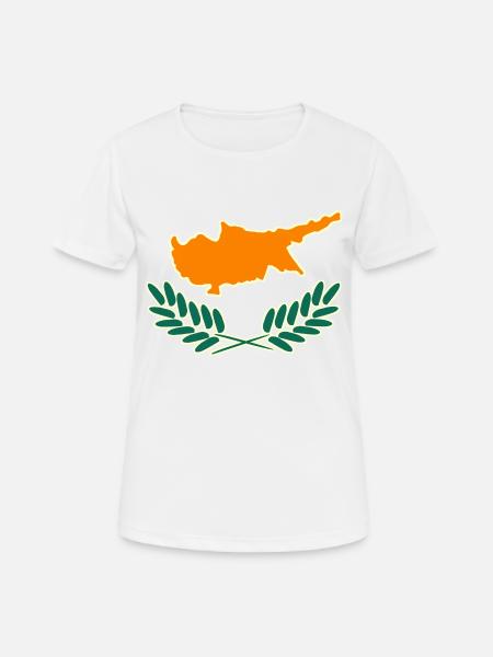 Zypern Flagge - Frauen T-Shirt atmungsaktiv - Weiß