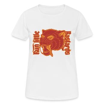 Courir petits bâtards loup Illustration - T-shirt respirant Femme - blanc - Devant - AI Model Female 172 dark (172cm)