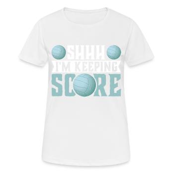 Chut, je garde le score 11 - T-shirt respirant Femme - blanc - Devant - AI Model Female 172 dark (172cm)