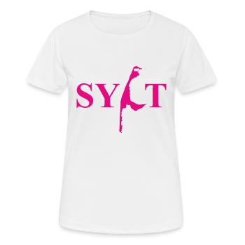 Sylt - Mer du Nord - Allemagne - Kampen - Île - T-shirt respirant Femme - blanc - Devant - AI Model Female 172 dark (172cm)
