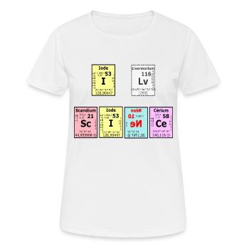 I love science - T-shirt respirant Femme - blanc - Devant - AI Model Female 172 dark (172cm)