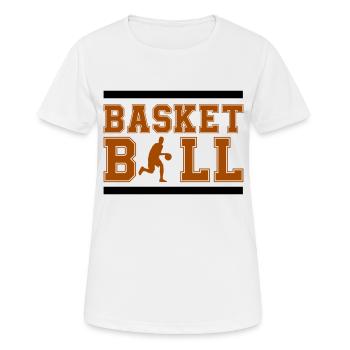 basket-ball - T-shirt respirant Femme - blanc - Devant - AI Model Female 172 dark (172cm)