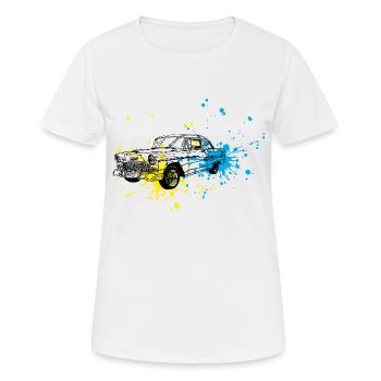 Oldtimer splash - Frauen T-Shirt atmungsaktiv - Weiß - Vorne - AI Model Female 172 dark (172cm)