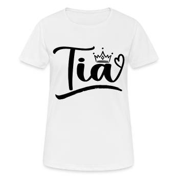 Best Tia Ever Aunt Leopard Print Mothers Day Tia - Women's Breathable T-Shirt - white - Front - AI Model Female 172 dark (172cm)
