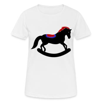 rocking horse - Frauen T-Shirt atmungsaktiv - Weiß - Vorne - AI Model Female 172 dark (172cm)