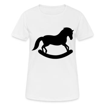 rocking horse - Frauen T-Shirt atmungsaktiv - Weiß - Vorne - AI Model Female 172 dark (172cm)