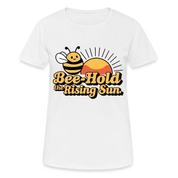 Bee Hold The Rising Sun - Women's Breathable T-Shirt - white - Front - AI Model Female 172 dark (172cm)
