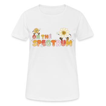On the spectrum - Women's Breathable T-Shirt - white - Front - AI Model Female 172 dark (172cm)