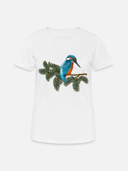 Bunter Vogel - Frauen T-Shirt atmungsaktiv - Weiß