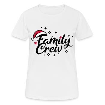 Équipage familial Noël - T-shirt respirant Femme - blanc - Devant - AI Model Female 172 dark (172cm)