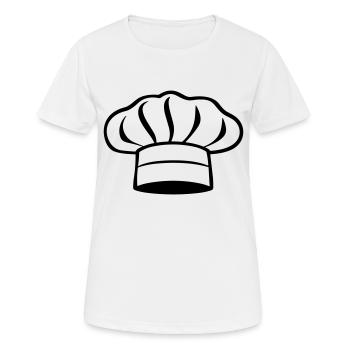 Toque Chef de cuisine - T-shirt respirant Femme - blanc - Devant - AI Model Female 172 dark (172cm)