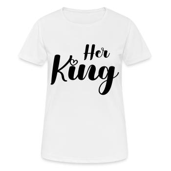 her king - Frauen T-Shirt atmungsaktiv - Weiß - Vorne - AI Model Female 172 dark (172cm)