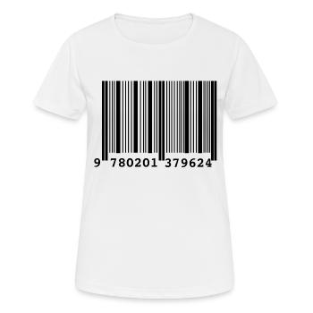 Code Barre Style - T-shirt respirant Femme - blanc - Devant - AI Model Female 172 dark (172cm)