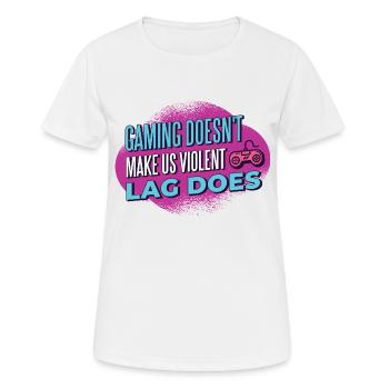 6395 GamingQuote PR t-shirt - T-shirt respirant Femme - blanc - Devant - AI Model Female 172 dark (172cm)