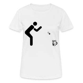 Beerpong #1 - Frauen T-Shirt atmungsaktiv - Weiß - Vorne - AI Model Female 172 dark (172cm)