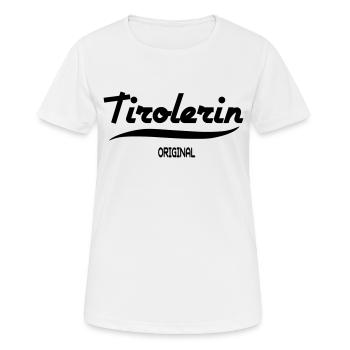 Tirol - Frauen T-Shirt atmungsaktiv - Weiß - Vorne - AI Model Female 172 dark (172cm)