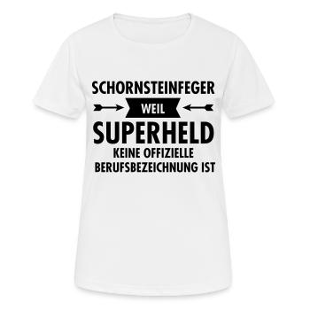 Schornsteinfeger Superheld^ - Women's Breathable T-Shirt - white - Front - AI Model Female 172 dark (172cm)