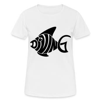diving - Frauen T-Shirt atmungsaktiv - Weiß - Vorne - AI Model Female 172 dark (172cm)