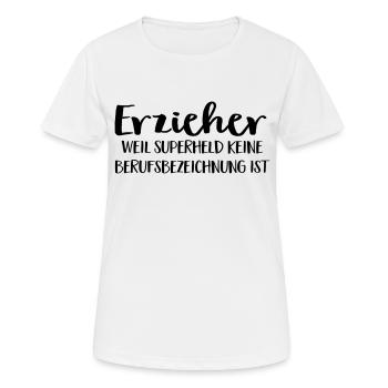 Erzieher - Frauen T-Shirt atmungsaktiv - Weiß - Vorne - AI Model Female 172 dark (172cm)
