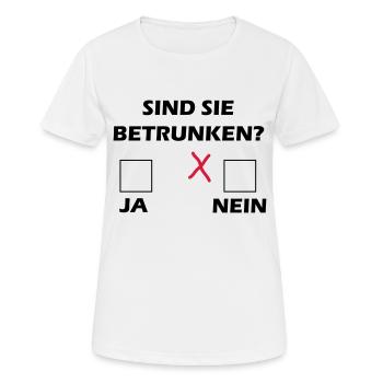 Sind Sie betrunken? - Frauen T-Shirt atmungsaktiv - Weiß - Vorne - AI Model Female 172 dark (172cm)