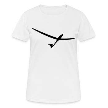segelflugzeug schnell - Frauen T-Shirt atmungsaktiv - Weiß - Vorne - AI Model Female 172 dark (172cm)