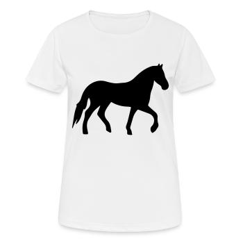 horse - Frauen T-Shirt atmungsaktiv - Weiß - Vorne - AI Model Female 172 dark (172cm)