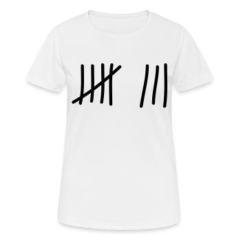 tage_zaehlen_8 - Frauen T-Shirt atmungsaktiv - Weiß - Vorne - AI Model Female 172 dark (172cm)