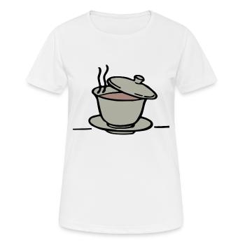 tea breakfast breakfast coffee109 - Women's Breathable T-Shirt - white - Front - AI Model Female 172 dark (172cm)