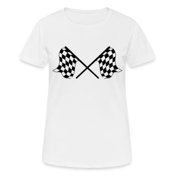 Zielflaggen - Frauen T-Shirt atmungsaktiv - Weiß - Vorne - AI Model Female 172 dark (172cm)