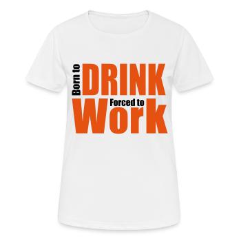 alcohol - Women's Breathable T-Shirt - white - Front - AI Model Female 172 dark (172cm)