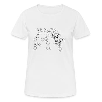 Freies Radikal gegen Fett (Triglycerid) - Frauen T-Shirt atmungsaktiv - Weiß - Vorne - AI Model Female 172 dark (172cm)