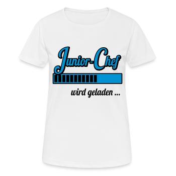 Chef junior Chargement en cours ... (grossesse) - T-shirt respirant Femme - blanc - Devant - AI Model Female 172 dark (172cm)