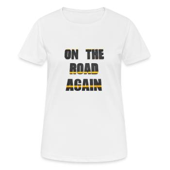 Auf der Straße - Frauen T-Shirt atmungsaktiv - Weiß - Vorne - AI Model Female 172 dark (172cm)
