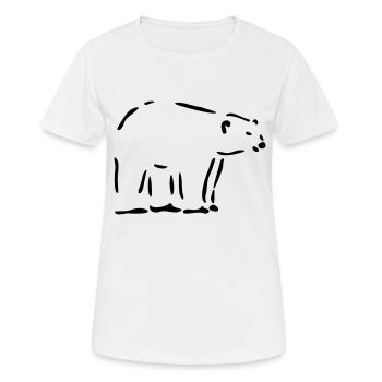 Eisbär - Frauen T-Shirt atmungsaktiv - Weiß - Vorne - AI Model Female 172 dark (172cm)